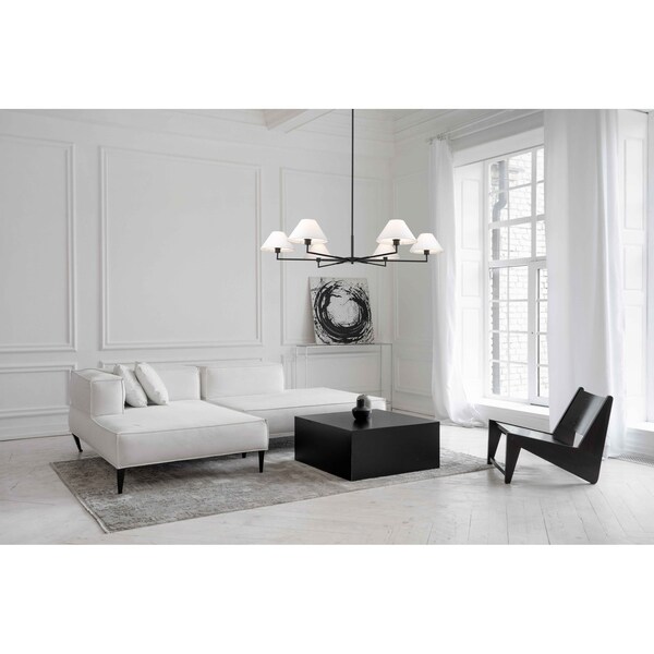 Z-Lite Leila Chandelier, 6-Light, 63 In.W x 10.75 In.H, Matte